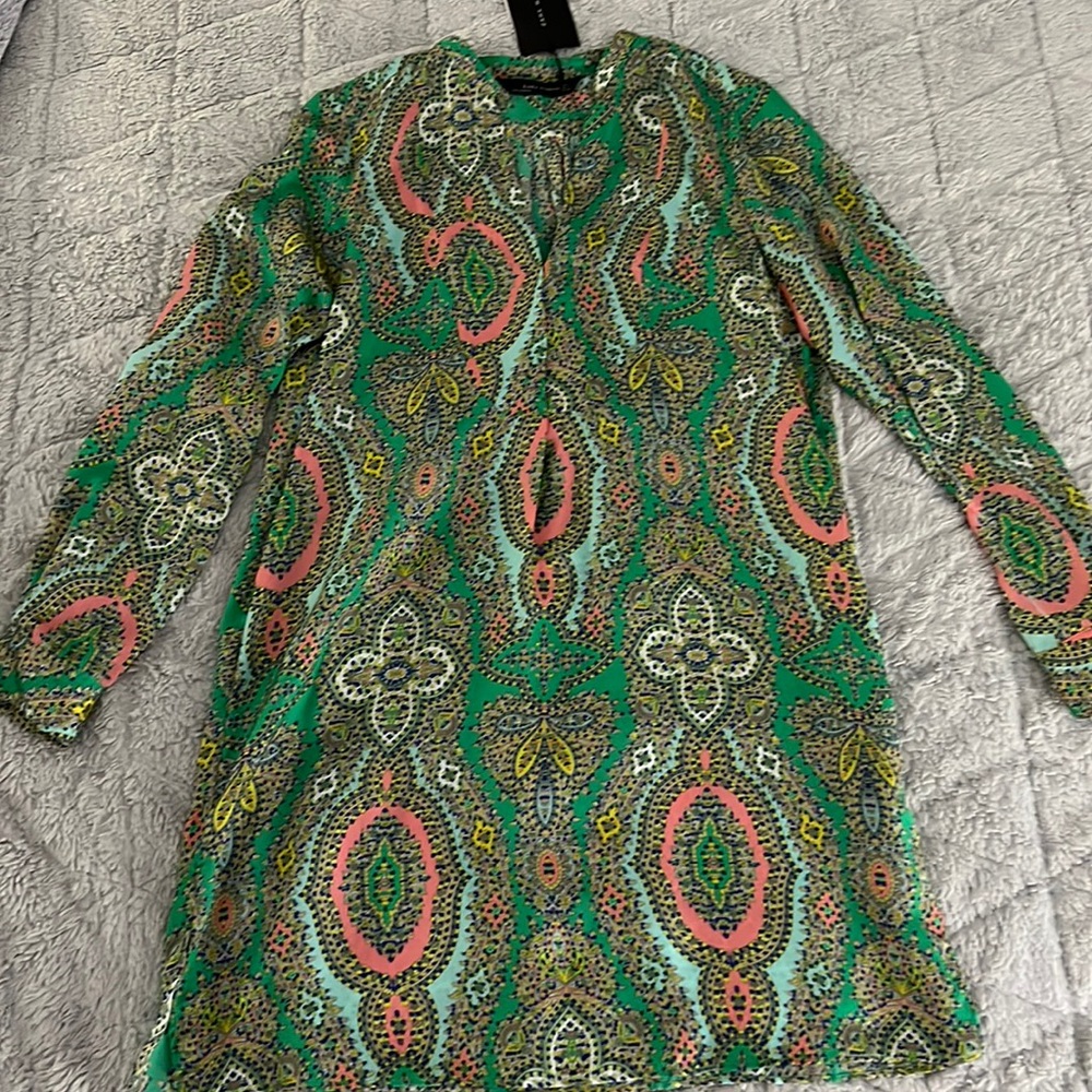 Zara Woman Moroccan Print Dress